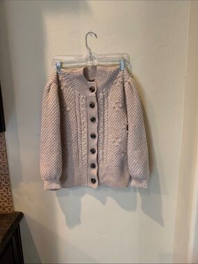 Who What Wear Chunky Button-Front Cardigan - Beige